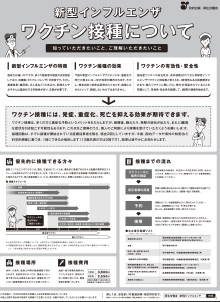 新型インフルエンザ　ワクチン接種について（政府広報）